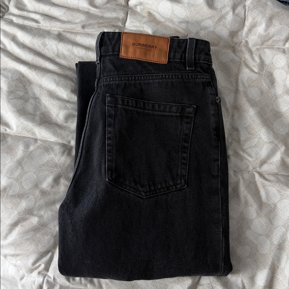 Black Straight-Leg Jeans burberry